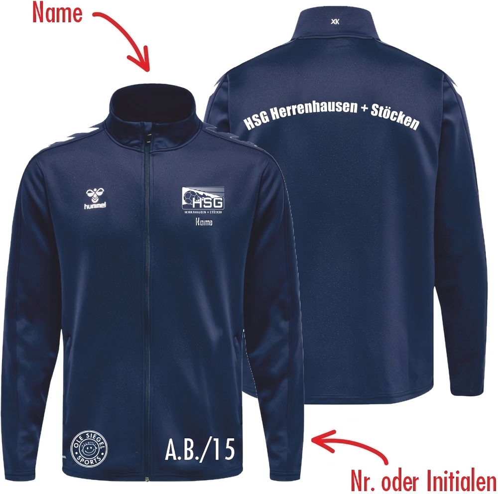HSGHerrenhausenStckenKinderHummelhmlCore20PolyTrackZipJacketKids230860