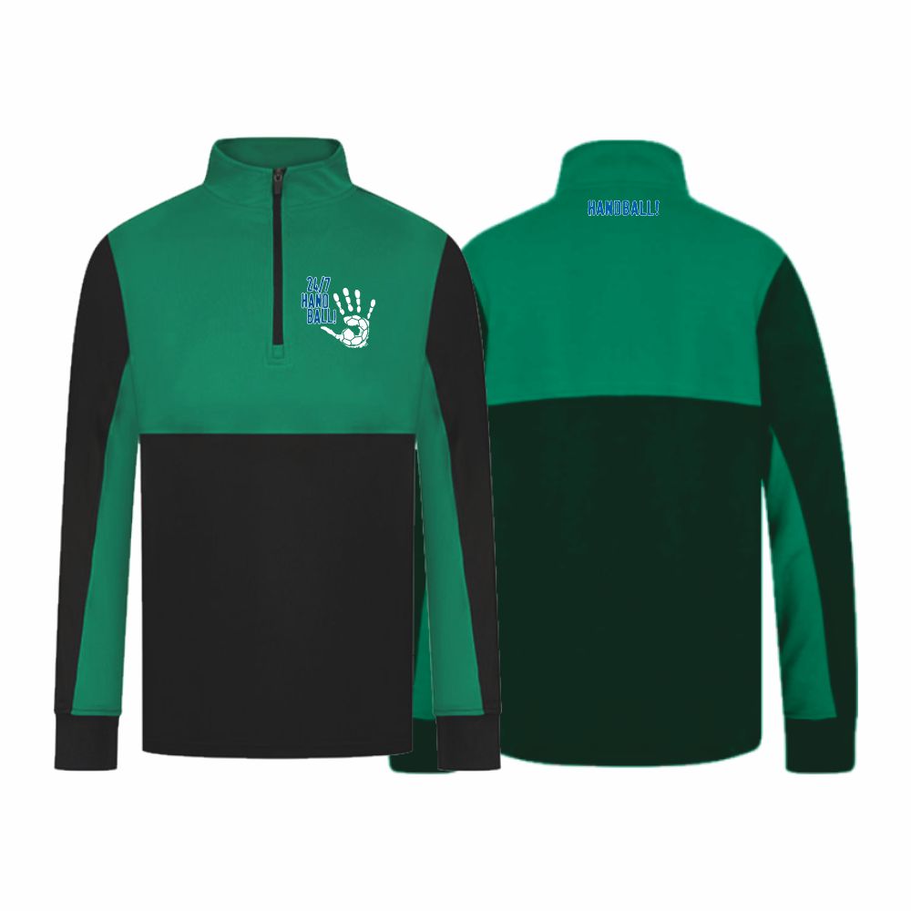 HandballCollection14ZipTrainingsjackeLV874Black-Emerald-XS