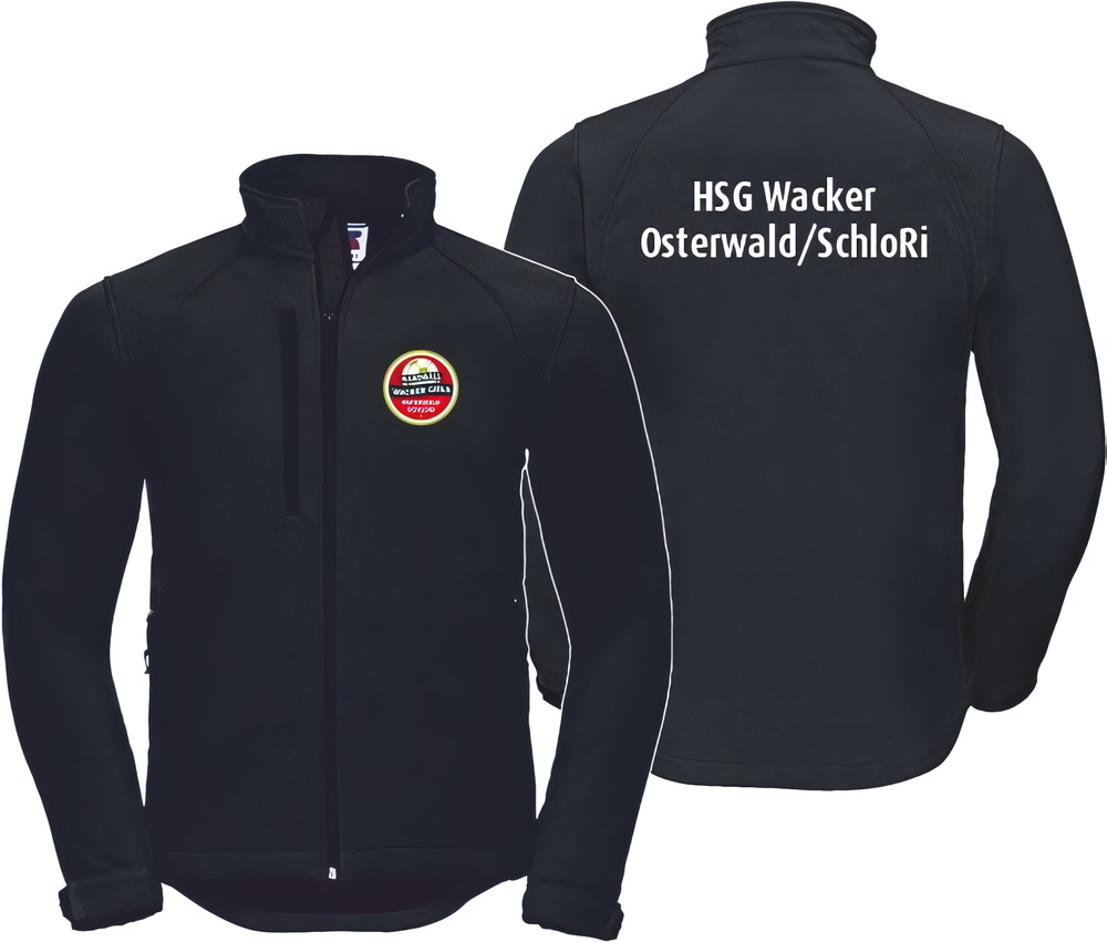 HSGWackerOsterwaldSchloRiBasicSoftshelljackeUnisex43800Schwarz-XXL