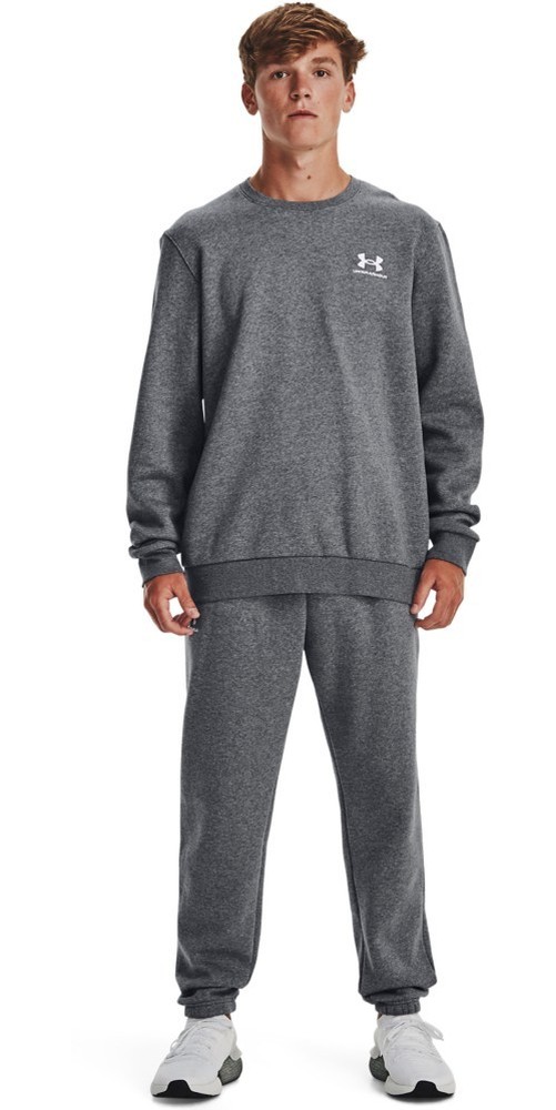 UnderArmourUAEssentialFleeceOberteilmitRundhalsausschnittPitchGrayMediumHeather-XS