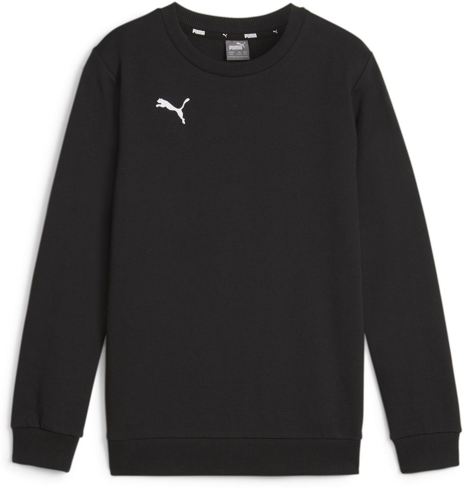 PumaKinderCrewSweatshirtTeamGoalCasuaLongsleeveCrewNeckSweatJr658593PumaBlack-PumaWhite-128