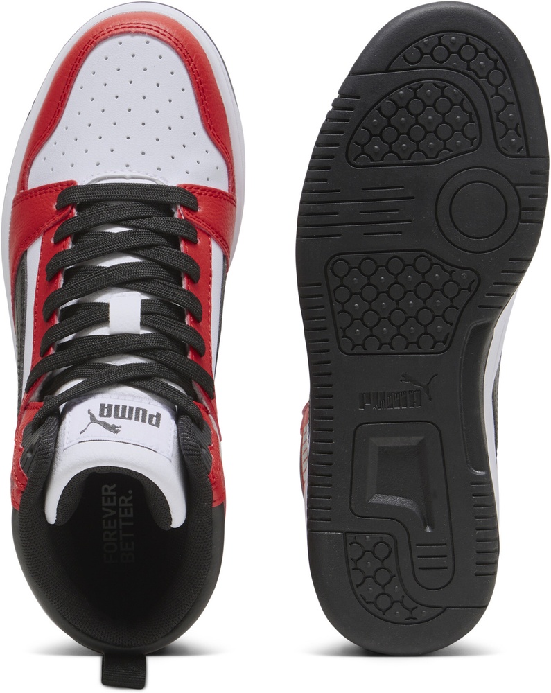PumaKinderSchuheMidReboundV6MidJr393831PumaWhite-PumaBlack-ForAllTimeRed-38