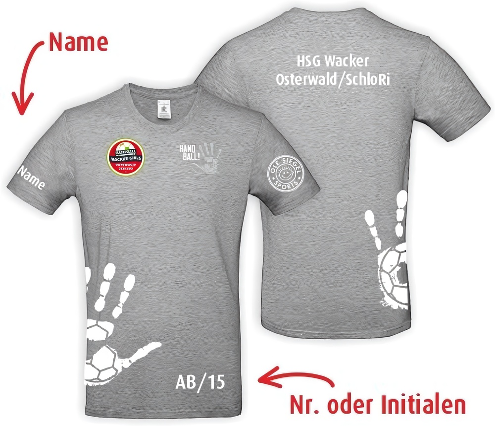 HSGWackerOsterwaldSchloRiHandballT-ShirtUnisex01942GreyWei-XXL