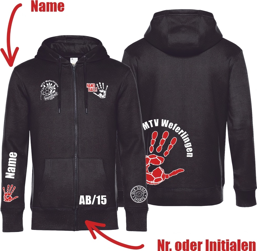 MTVWeferlingenBasicHoodie-JackeUnisex24642Schwarz-XXL