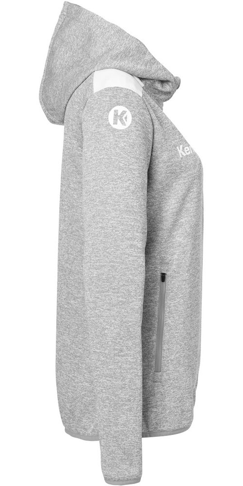 KempaDamenTrainingsjackeEmotion27KapuzenjackeDamen2005131DarkGrauMelangeWei-XS