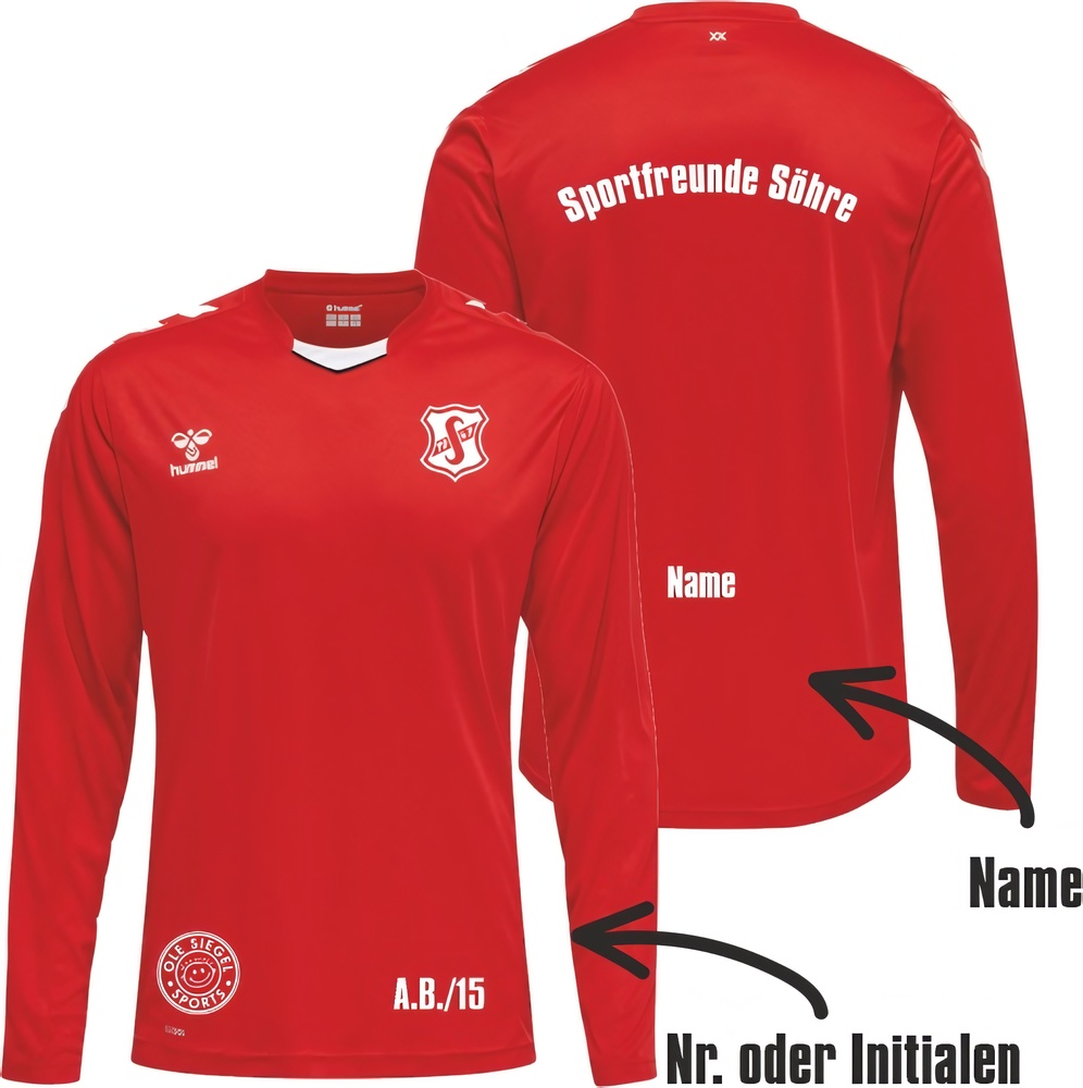 SportfreundeShreHummelhmlCore20PolyJerseyLSUnisex230839TrueRed-XXL