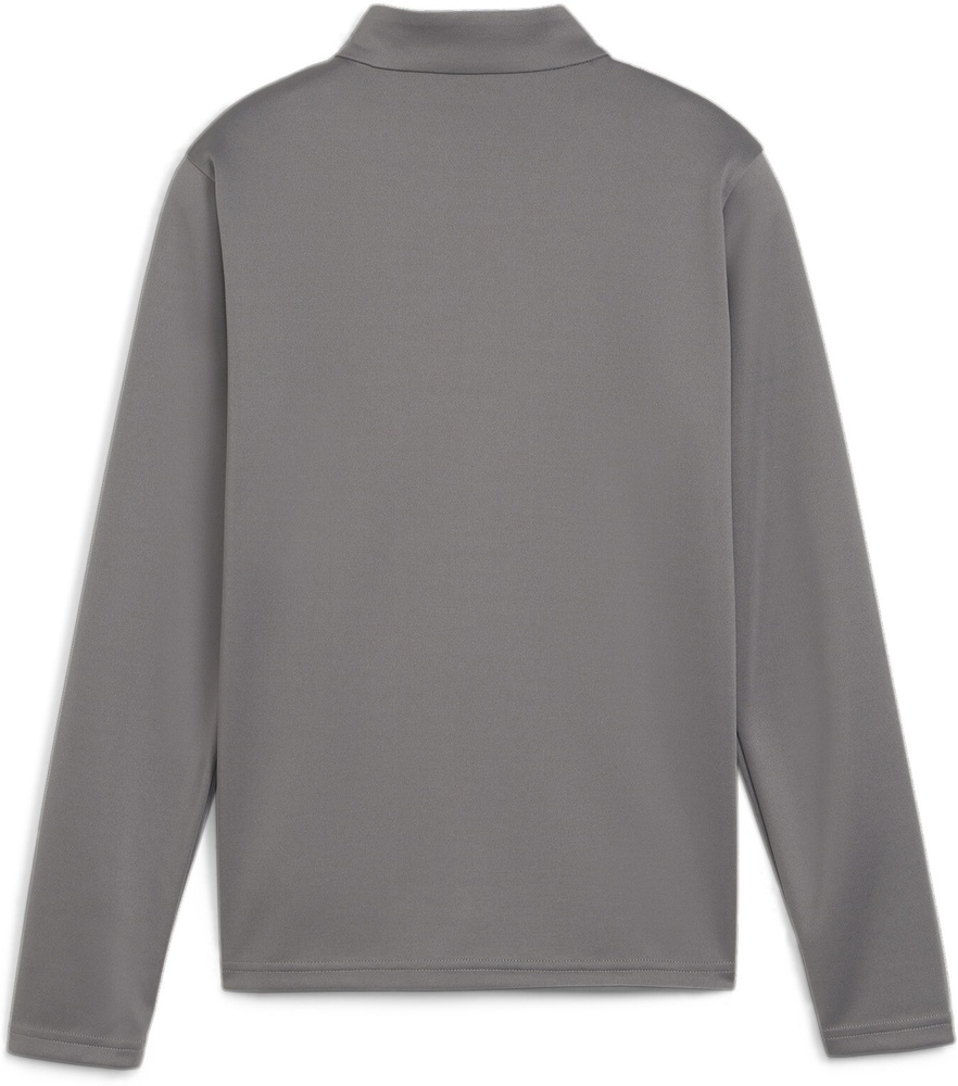 PumaKinderShirtTeamGoalTraining14ZipTopJr658632CastIron-PumaWhite-ShadowGray-140