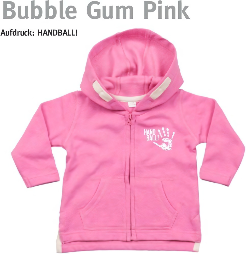 HandballCollectionBabyKinderHoodie-JackeBZ32BubbleGumPink-6-12Monate
