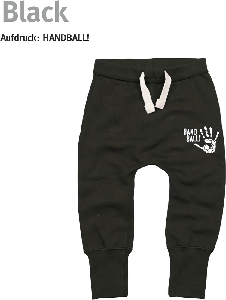 HandballCollectionBabyKinderSweatPantsBZ33Black-6-12Monate
