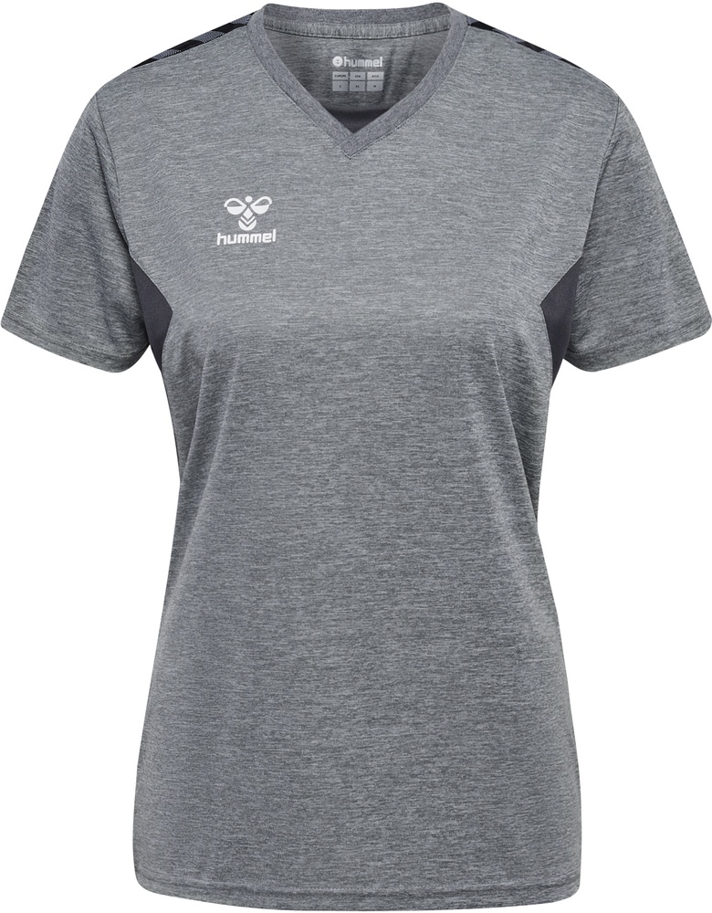 HummelDamenT-ShirtHmlauthenticPlJerseySSWomanGreyMelange-XXL