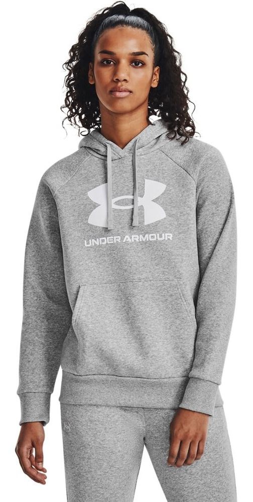 UnderArmourDamenUARivalFleeceBigLogoHoodieyGray-XS