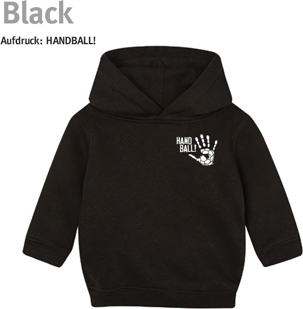 HandballCollectionBabyKinderHoodieBZ63Black-6-12Monate