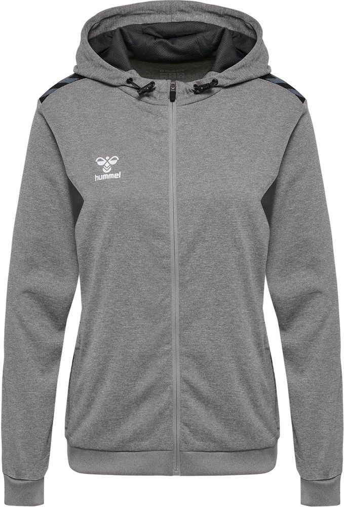 HummelDamenTrainingsjackeHmlauthenticPlZipHoodieWomanGreyMelange-XXL