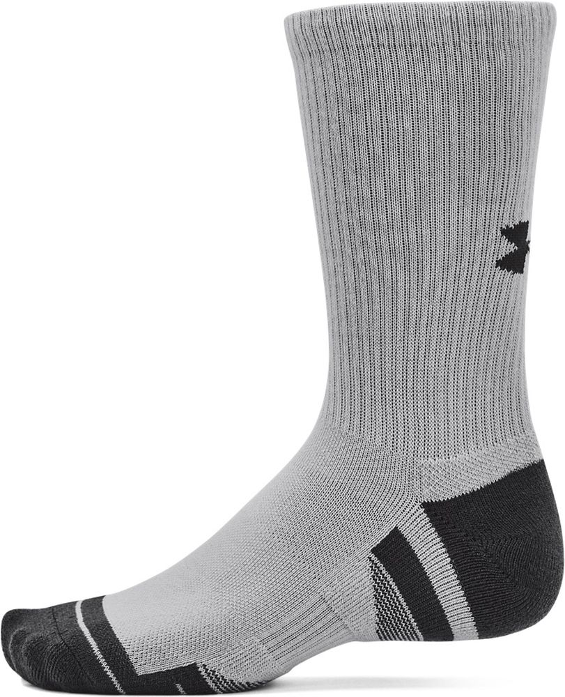 UnderArmourSockenUAPerformanceTech3PkCrewGray-MUSMD