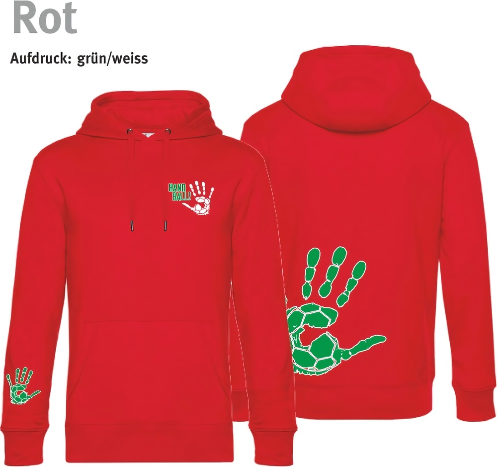 HandballCollectionHoodieWU02KRed-XS