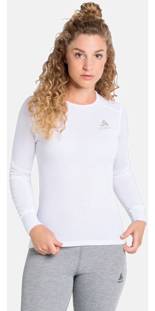 OdloDamenBlTopCrewNeckLong-SleeveActiveWarmEco159101White-3XL