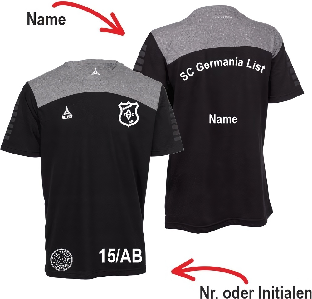 SCGermaniaListSelectOxfordT-ShirtUnisex630033SchwarzGrau-XXL