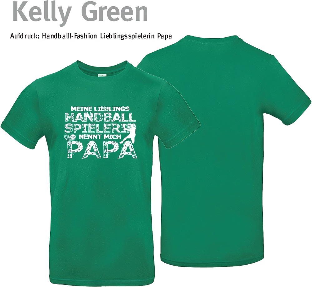 HandballFashionT-ShirtLieblingsspielerinPapaTU03TKellyGreen-XS