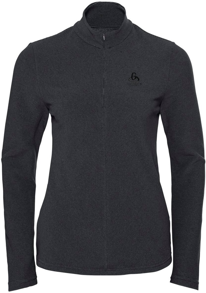 OdloDamenMidlayer12ZipRoy542331ShaleGrey-BlackStripes-L