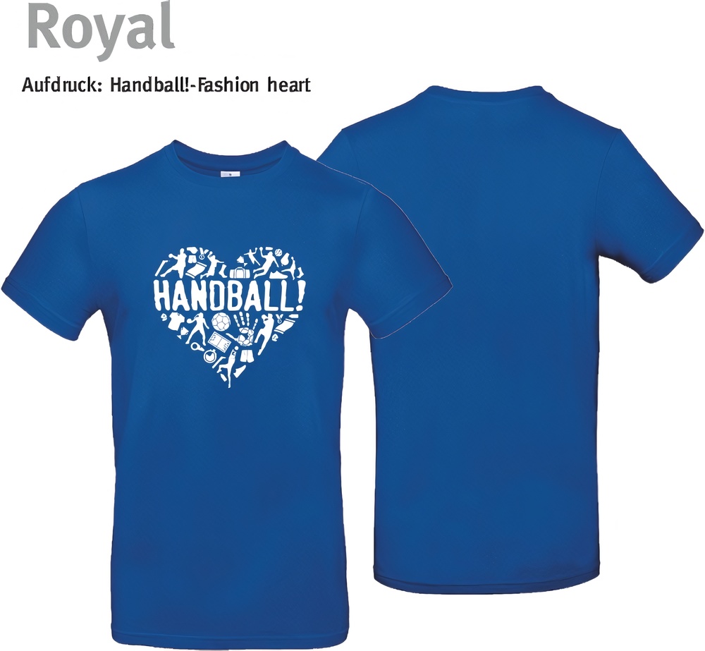 HandballFashionT-ShirtHeartTU03TRoyalBlue-XS