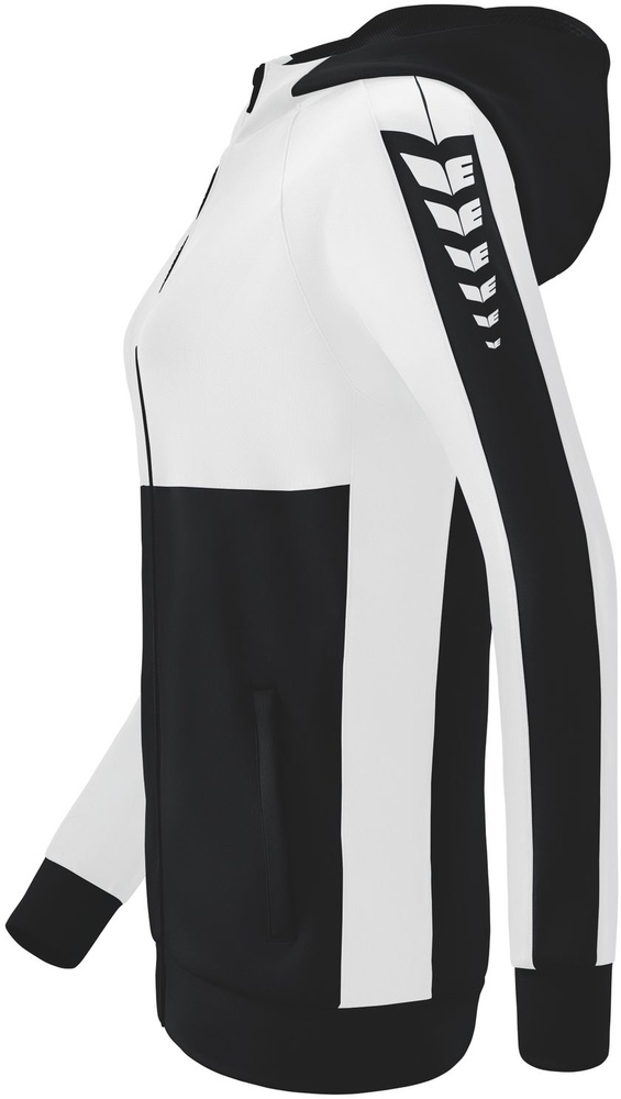 ErimaDamenSixWingsTrainingsjackeMitKapuze22-0010SchwarzWei-34XXS