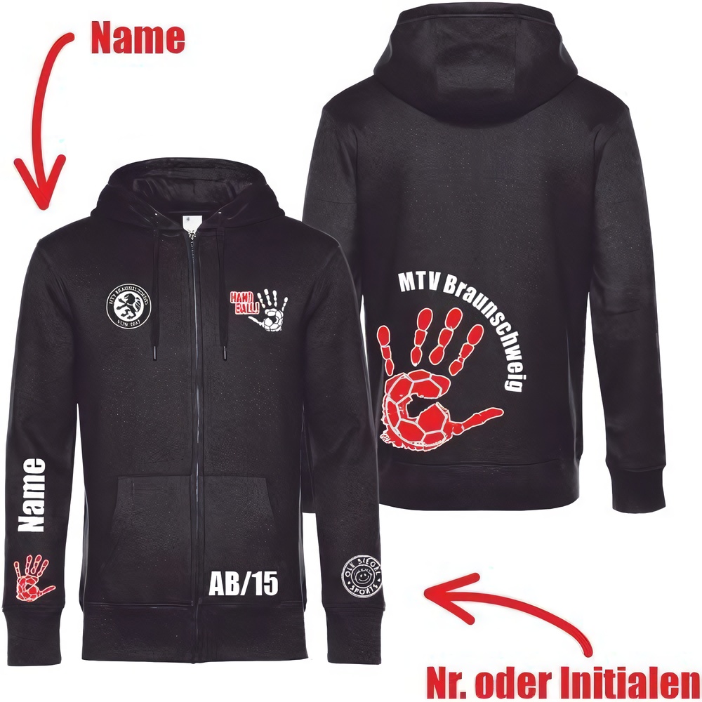 MTVBraunschweigBasicHoodie-JackeUnisex24642Schwarz-XXL