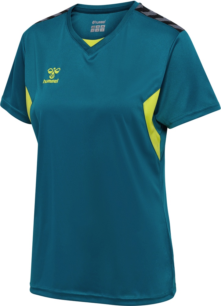 HummelDamenT-ShirtHmlauthenticPlJerseySSWomanBlueCoralSulphurSpring-XXL
