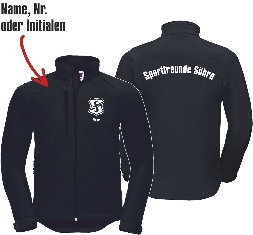 SportfreundeShreBasicSoftshelljackeUnisex43800Schwarz-XXL