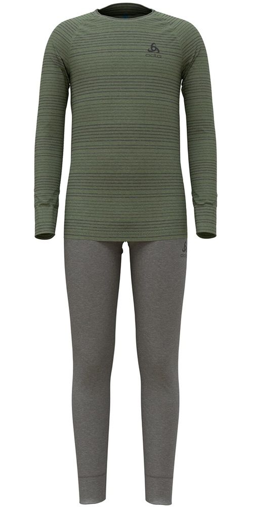 OdloTrainingsanzugSetActiveWarmEcoSet159449OdloSteelGreyMelange-MatteGreen-104