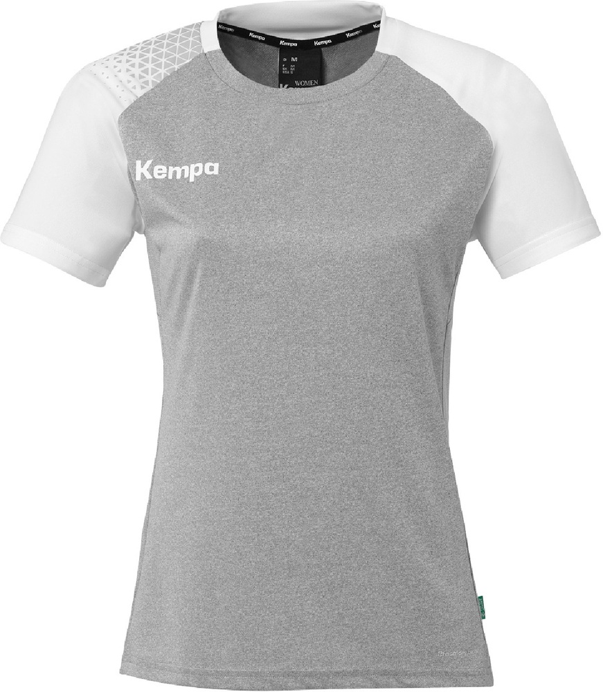 KempaDamenSportshirtAmbition28Shirt2005146DarkGrauMelangeWei-XS