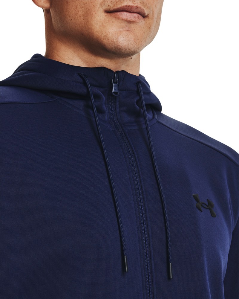 UnderArmourFleecejackeArmourFleeceHoodiemitdurchgehendemZipMidnightNavy-3XL