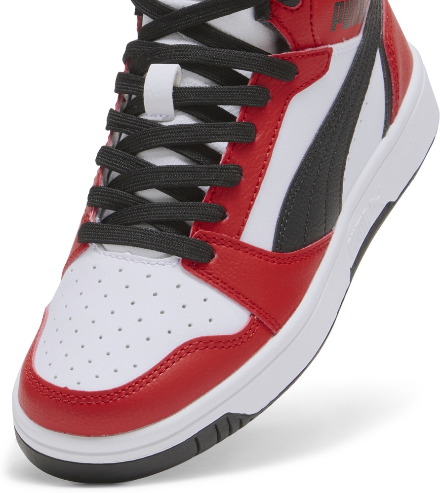 PumaKinderSchuheMidReboundV6MidJr393831PumaWhite-PumaBlack-ForAllTimeRed-38