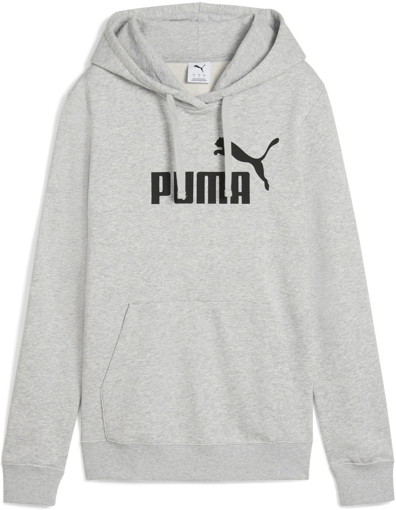 PumaDamenESSNo1LogoHoodieTR682390LightGrayHeather-XL