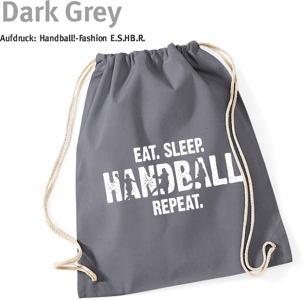 HandballFashionTurnbeutelDrawstringEatSleepHandballRepeat60257DarkGrey
