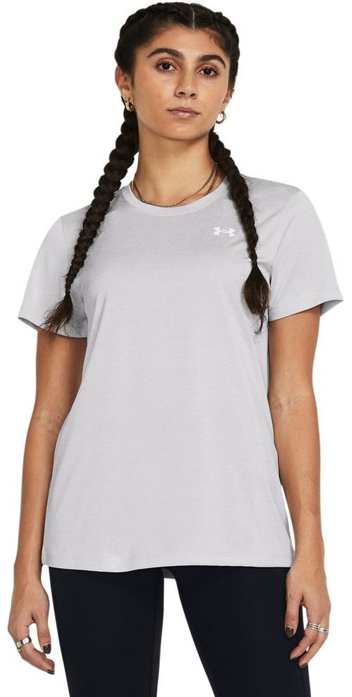 UnderArmourDamenT-ShirtTechSsc-TwistHaloGray014-LUSLG