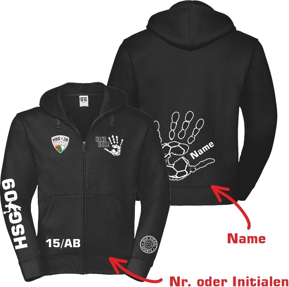 HSG09GronauBarfeldeBasicSweatjackeUnisex26600SchwarzSchwarz-XXL