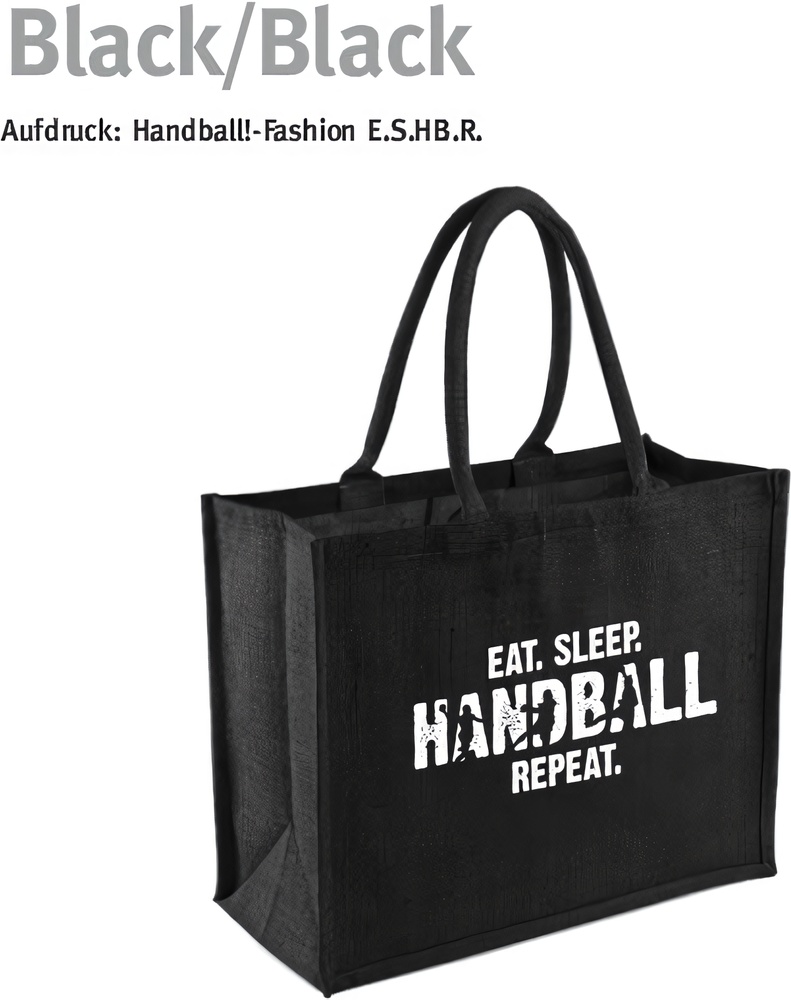 HandballFashionTragetascheEatSleepHandballRepeatW40742x3319cmBlack-Black