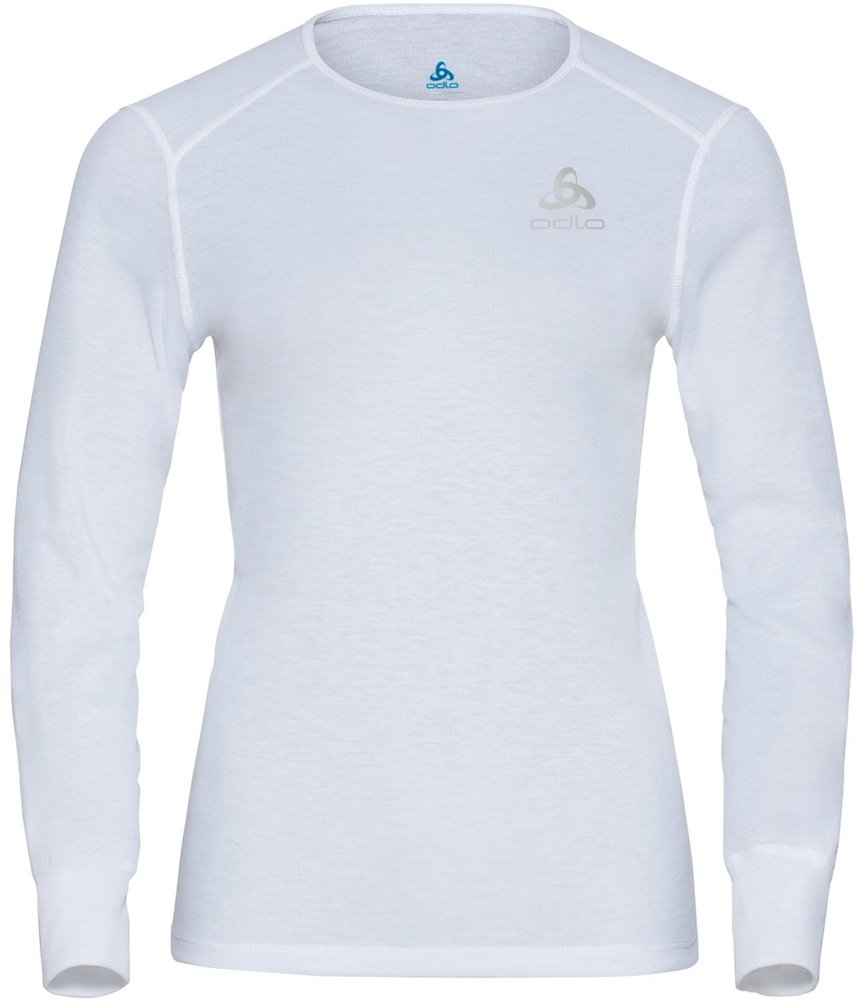 OdloDamenBlTopCrewNeckLong-SleeveActiveWarmEco159101White-3XL