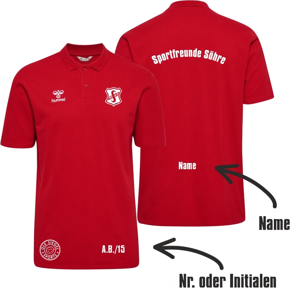 SportfreundeShreHummelhmlGO20CottonPoloUnisex224831TrueRed-XXL